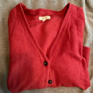Madewell Red Women's Cardigan Sweater